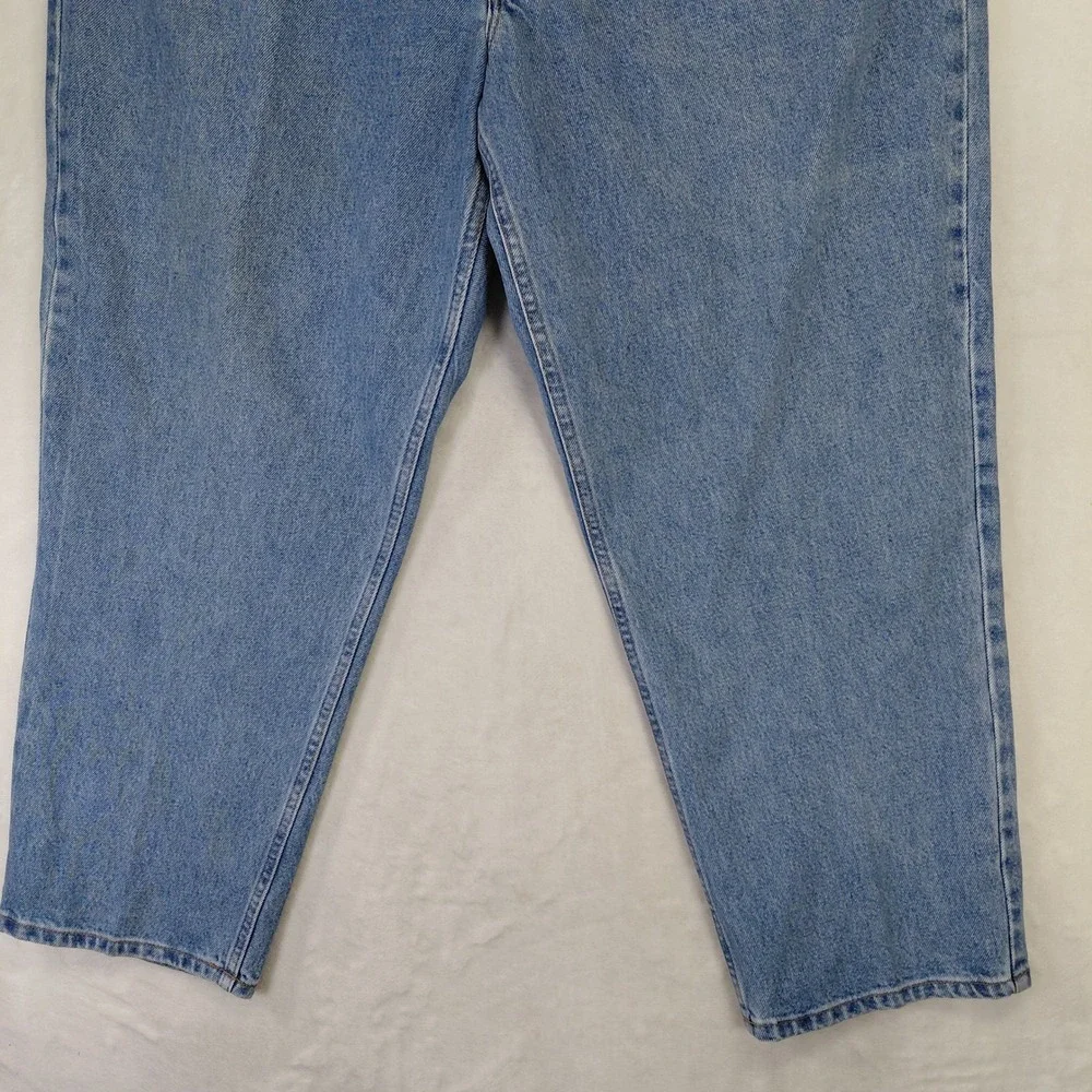 LL Bean Relaxed Fit Mens Blue Denim Jeans 44x29 Medium Wash 100% Cotton 134770
